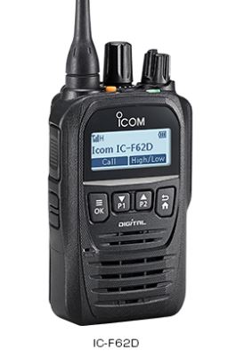 Photo of Icom F62D 17 Two-Way Radio - 5W, 512C, IP67, Bluetooth, Digital, UHF(400-470MHz) - IC20