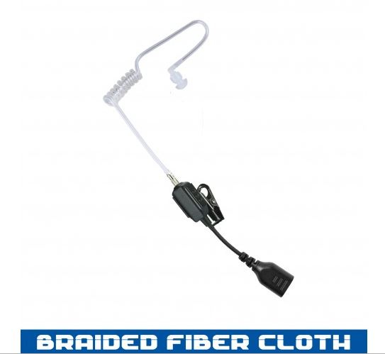 Voiceporter Snap-LOC VPE-SLATHD Earpiece - Knowles Hi-Def Speaker, Acoustic Tube, Braided Fiber - Requires Snap-LOC Base Cords